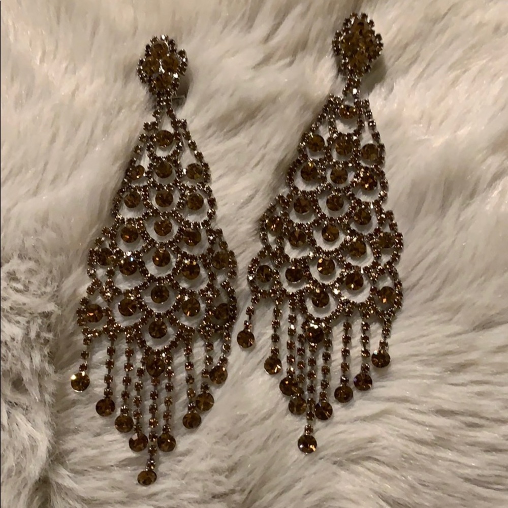 BCBGMaxazria Stone Chandelier Earrings